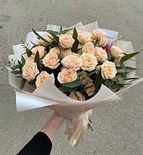 Букет Кремовые розы Латте в Долгопрудном
